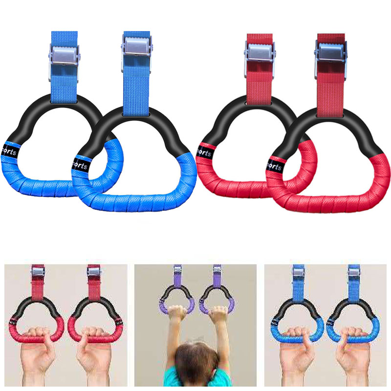 Sports Equipment Wagon - Kids Fitness Gymnastic Rings With Adjustable