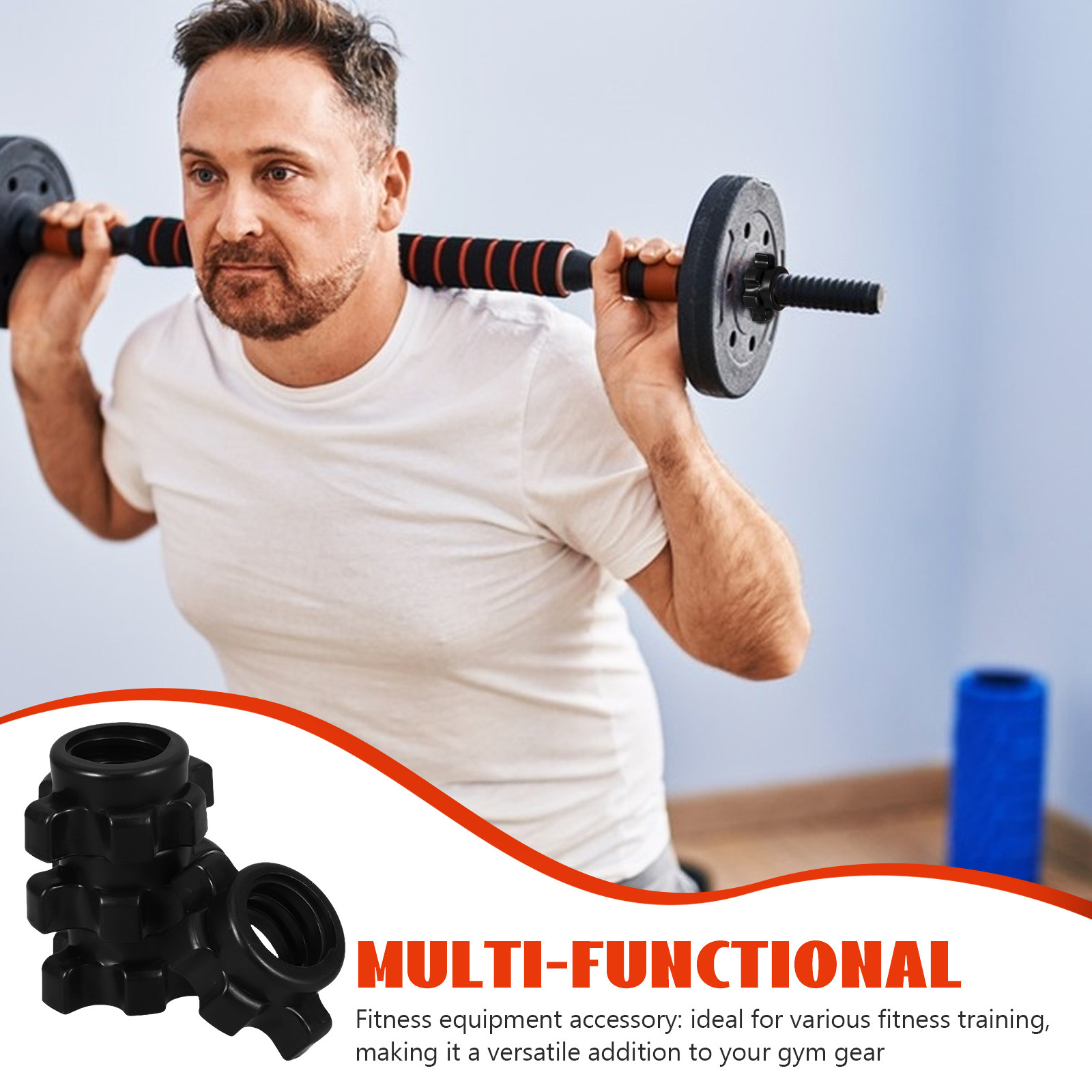 Sports Equipment Images - 4 Pcs Plastic Nut Dumbbell Bar