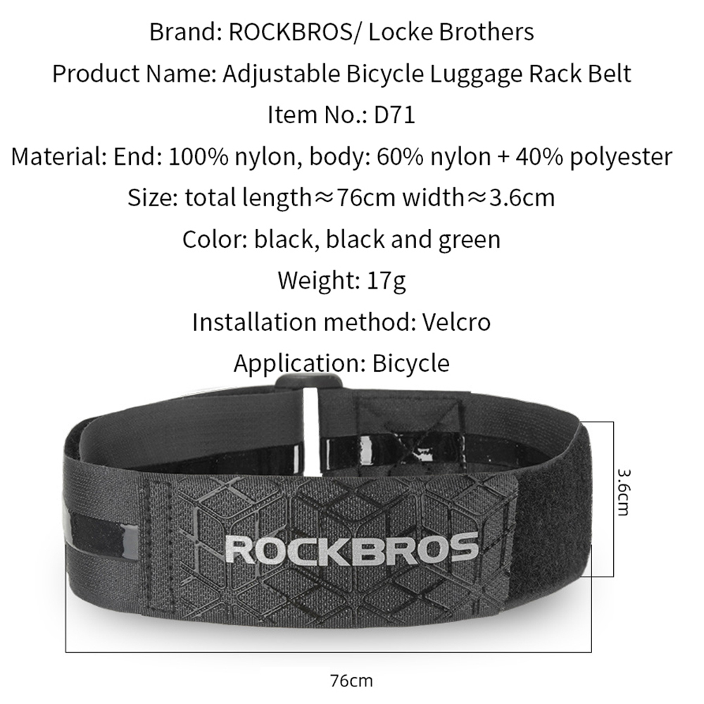 ROCKBROS Velcro Strap Super Lo - Sports Equipment Wagon 评论和价格