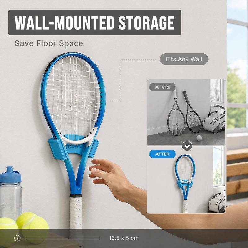 Wall Mounted Tennis Racket Hol - Sports Equipment Wagon 评论和价格